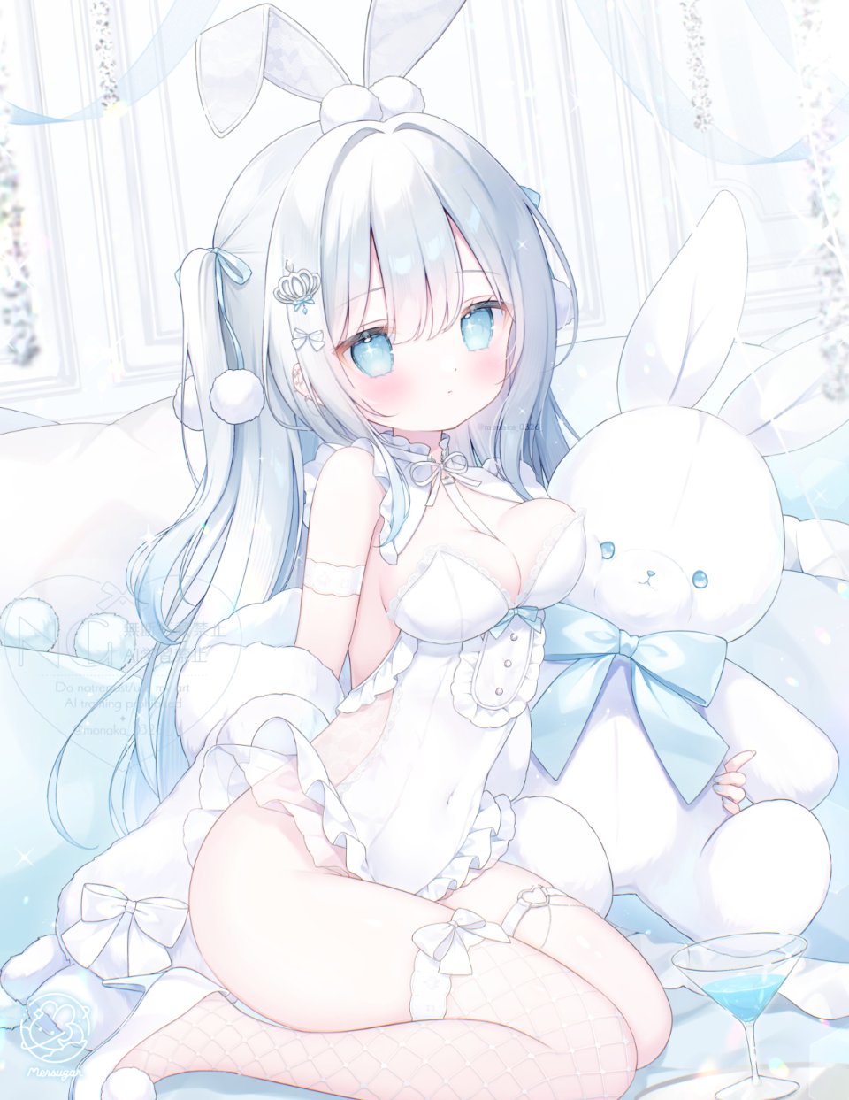 Omochi_Monaka 兽耳 兔耳 兔女郎 Garter No-Bra 看穿 丝袜