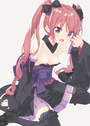 かにビーム,葉月ワトラ,高跟鞋,和服,萝莉,No-Bra,看穿,长筒袜,丝袜,露点