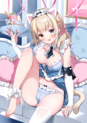 koiko_iloli,兽耳,水着,cameltoe,异色瞳,女仆,猫耳,掀裙,泳装,丝袜,女服务生