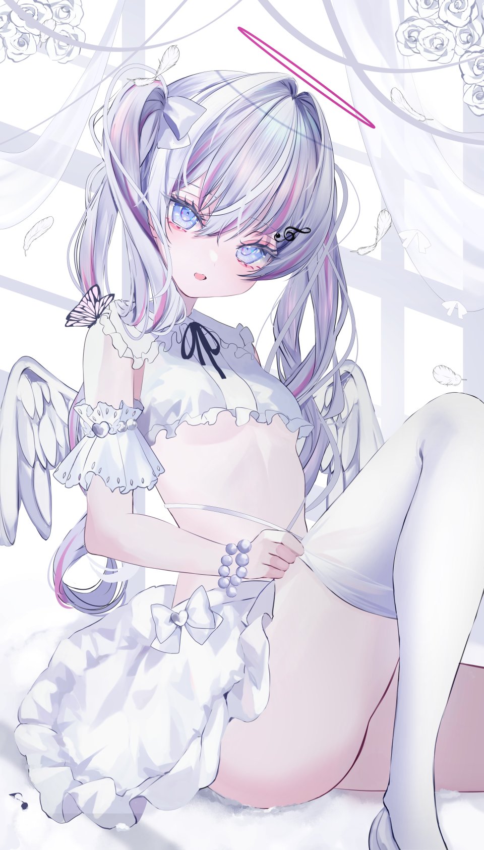 Moemoepiano 天使 萝莉 No-Bra 掀裙 丝袜 翅膀