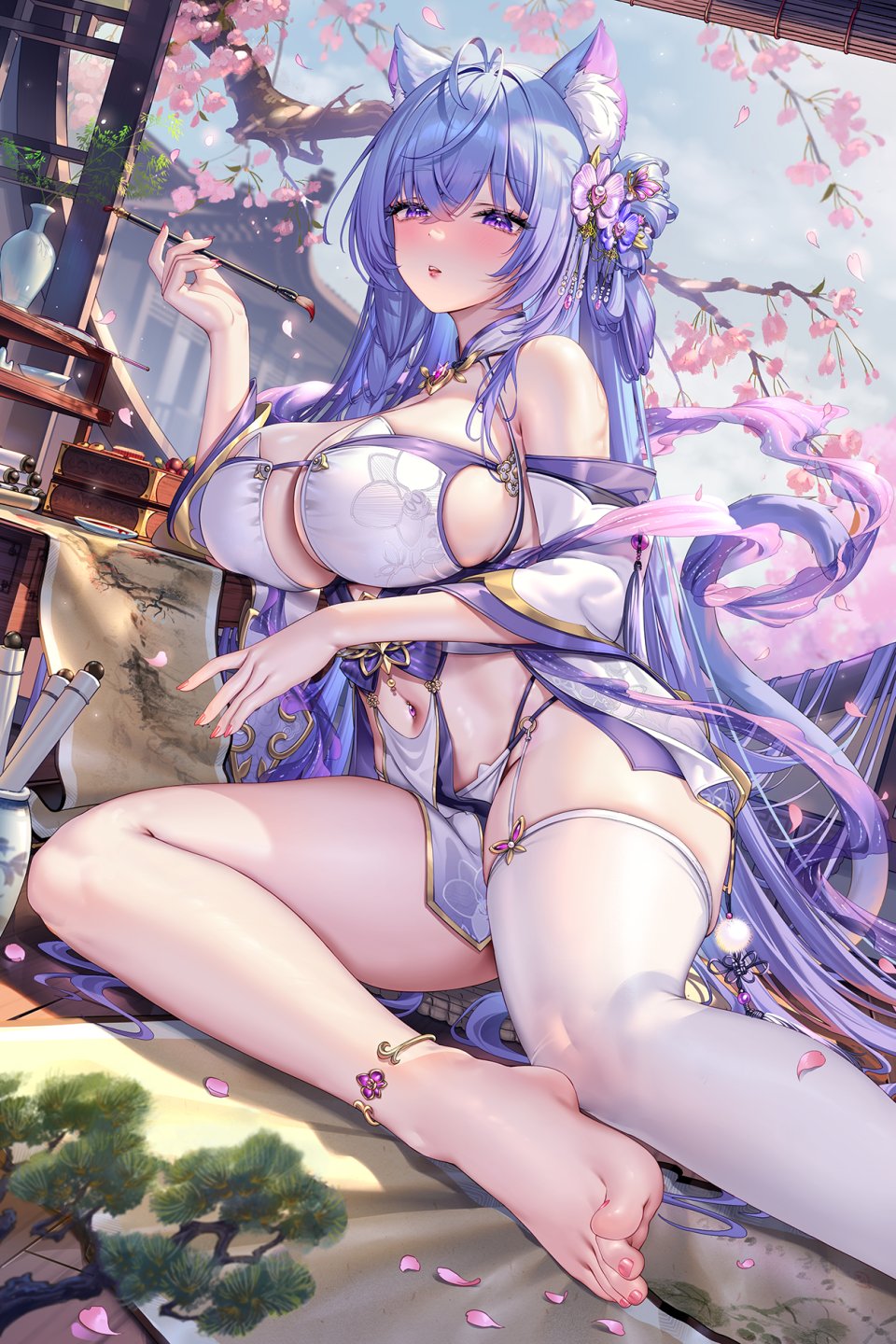 Sannio 兽耳 汉服 猫耳 No-Bra 胖次 长筒袜 丝袜