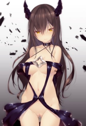 结城美柑,出包王女,to_love-ru_darkness,to_love-ru_darkness_2nd,syokuyou-mogura,露胸,茶发,项圈,巨乳,长发,胖次,猫咪,蜜汁,下着,黄色眼