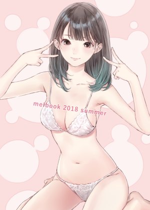 原创,岸田メル,前发,露肩,直刘海,bra,胸部,棕色眼,茶发,绿发,长发,视线正对,横乳,露脐,胖次,坐姿,single,下着