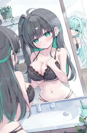 原创,緑風マルト,萝莉,後輩,巨乳,脸红,翅膀,蕾丝内衣