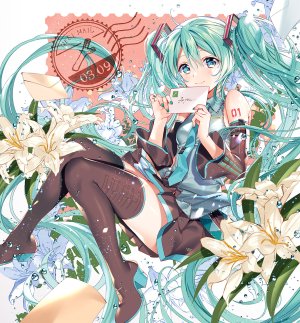 VOCALOID,初音ミク,村上裕一,single,長身像,视线正对,前发,碧眼,双马尾,少女
