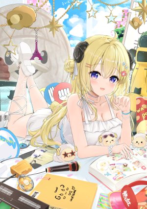 みおうまる,角巻わため,Hololive,兽耳,连衣裙