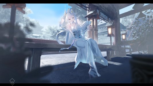 Qurare魔法图书馆,二重螺旋,fushu,quragenomiken,single,长发,视线正对,前发,碧眼,坐姿,holding,银发,天空,全身,直刘海,少女,丝袜,白丝