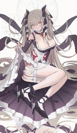 freng,フォーミダブル,碧蓝航线,哥特式洛丽塔,萝裙,No-Bra,掀裙,Stockings,黑丝