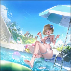 origami,justia,nebris,venaka,brown_dust_ii,水着,garter,泳装