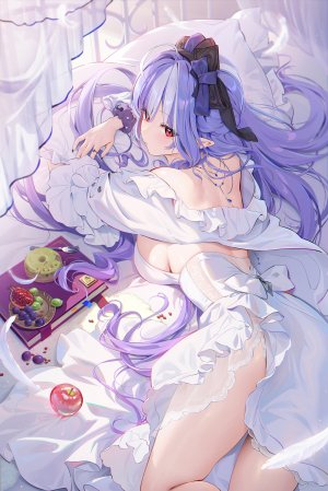 ほうき星,薇薇安,绝区零,连衣裙,No-Bra,尖耳,看穿,掀裙