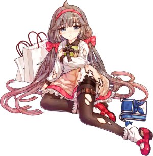 mikura,艦隊これくしょん,acea4,前发,黑丝,脸红,连衣裙,holding,长发,长袖,缎带,坐姿,single,爆衣,双马尾,白丝