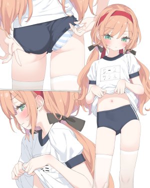 peko,水無月サラミ,萝莉,胖次,条纹胖次,丝袜,脱衣