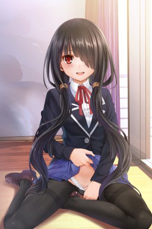 misakamitoko0903,时崎狂三,DATE·A·LIVE,胖次,panty_pull,黑丝,制服