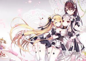 ling,朱鹭咲浅羽,朱鹭咲澪,逆流茶会,兽耳,女仆,猫耳,胖次,Stockings,黑丝,6_yin,长筒袜,丝袜