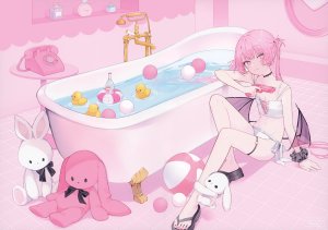 koyubita_beru,bitachip,水着,garter,萝莉,泳装,翅膀