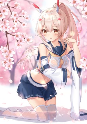 綾波,碧蓝航线,No-Bra,制服,黑丝