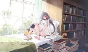 Manjuu,碧蓝航线,garter,lingerie,尖耳,看穿