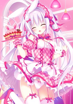 hasune,兽耳,兔耳,cameltoe,女仆,胖次,掀裙,Stockings,黑丝