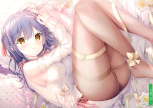 Sousouman,原创,脸红,长发,黑丝,紫发,黄色眼,scan