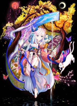 alphatitus,和服,猫,剑,黑丝