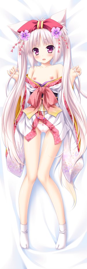 萌木原ふみたけ,方糖社,兽耳,breasts,cameltoe,抱枕,和服,妖狐,萝莉,nipples,No-Bra,胖次