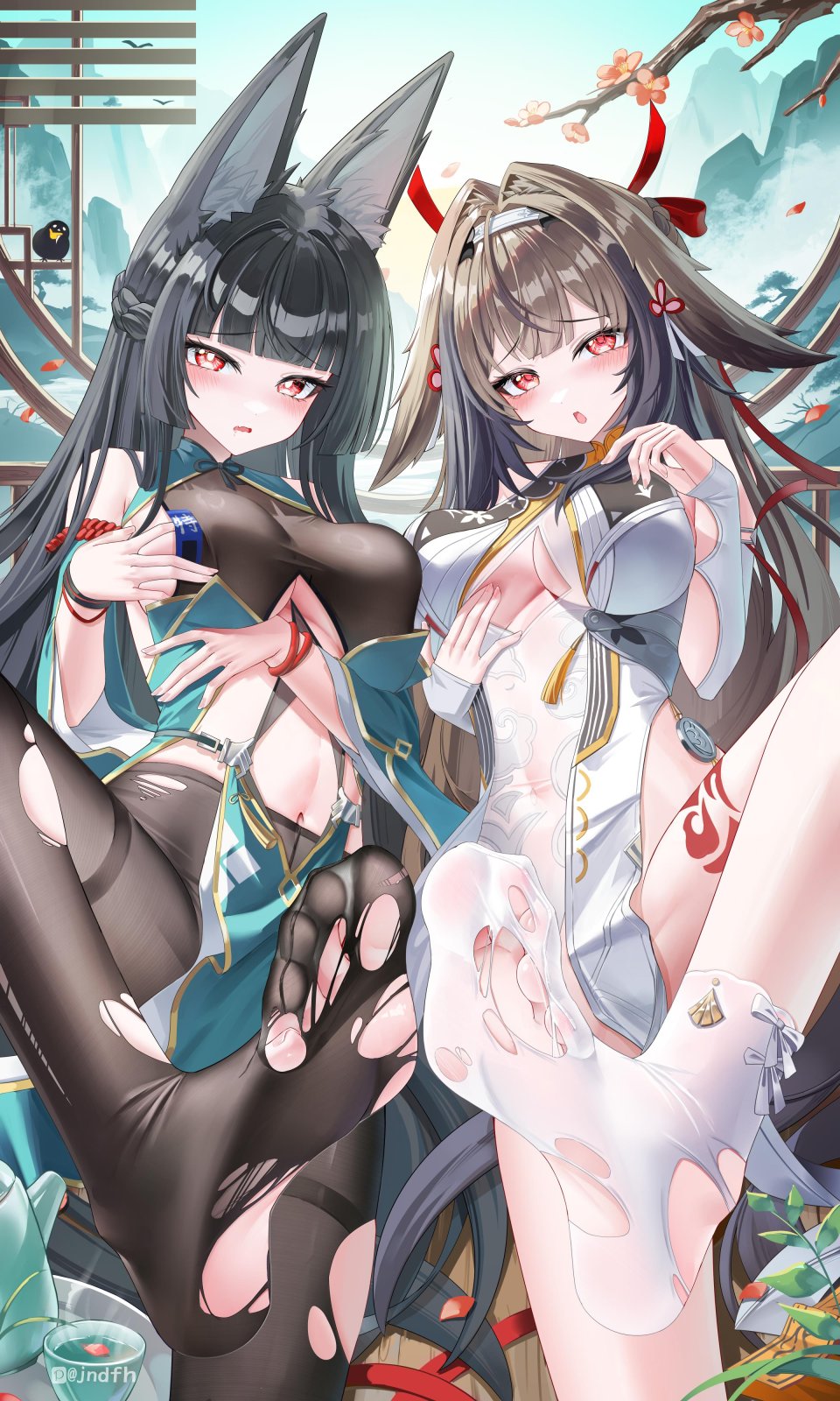 星见雅 Ye_Shunguang 绝区零 Jndfh 兽耳 黑发 Breasts 茶发