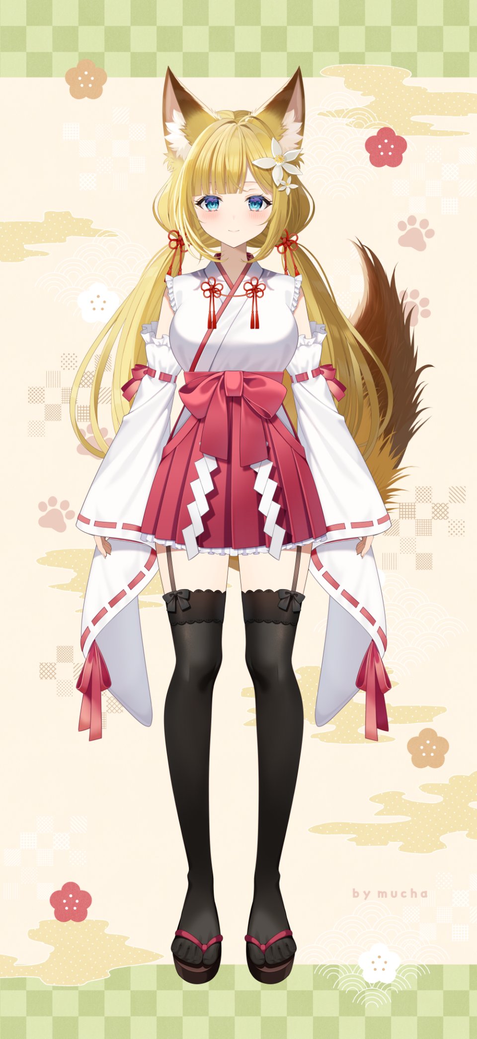 Yuzunoki_Momi 独立虚拟YouTuber Myusha 兽耳 黑丝 金发 碧眼 Breasts