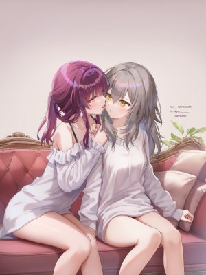 poi氵,卡芙卡（星穹铁道）,崩坏：星穹铁道,星（星穹铁道）,崩坏星穹铁道,女孩子,崩壊:スターレイル,少女,百合,魅惑的大腿