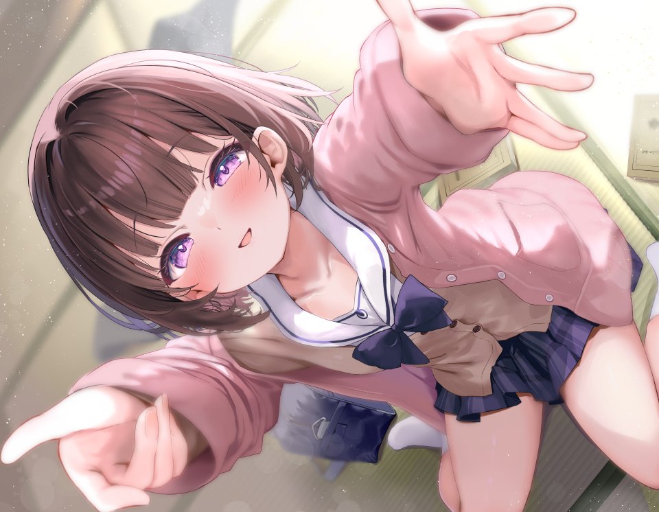 にゃふ 制服 针织衫