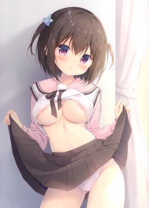 宫坂なこ,brown_sugar,areola,No-Bra,胖次,制服
