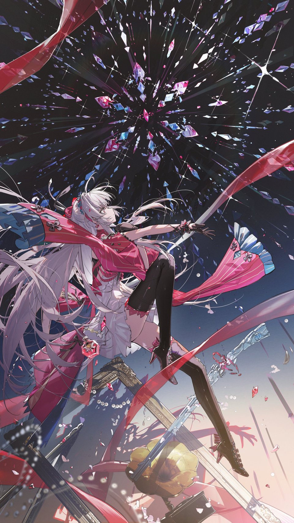 鸣潮 Kieed 连衣裙 全身 手套 长发 Single 超长发