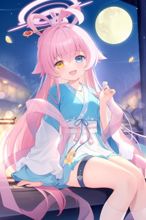 小鸟游星野,蔚蓝档案,汉服,garter,光晕,中秋,异瞳,kooriais