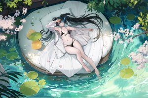 黑岩,Manjuu,碧蓝航线,ブラック★ロックシューター,水着,看穿,泳装