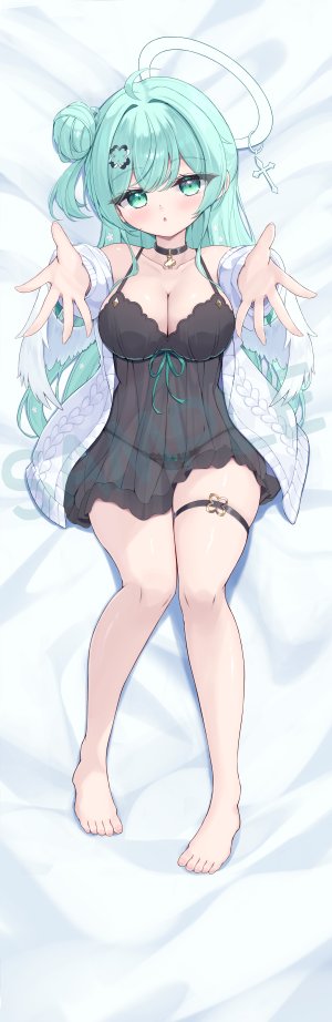 原创,緑風マルト,萝莉,後輩,巨乳,脸红,超长发,天使,翅膀,抱枕