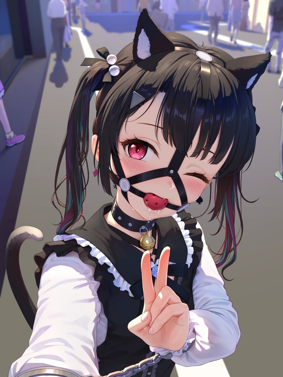 原创 Tokinohimitsu 长发 長身像 视线正对 前发 脸红 黑发