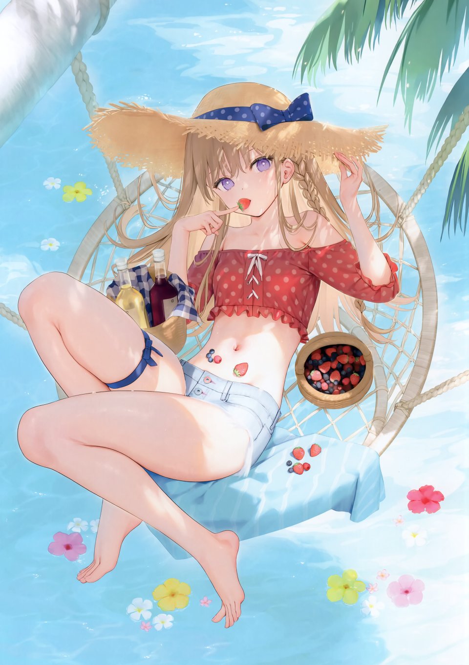 Eshi_100_Nin_Ten 原创 Mignon 金发 ブルーベリーノ 三股辫 全身 视线正对