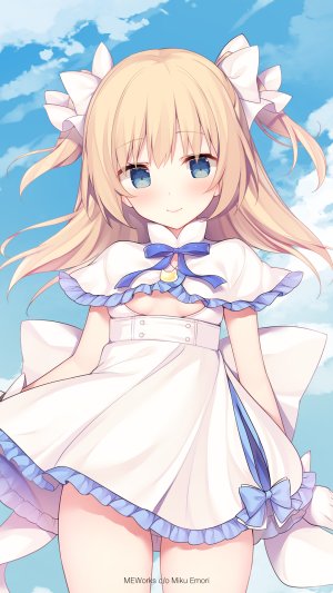 みこ,絵守エル,绘守未来Project,cleavage,连衣裙,No-Bra