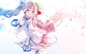 kyod+,初音ミク,桜ミク,雪ミク,VOCALOID,长发,双马尾