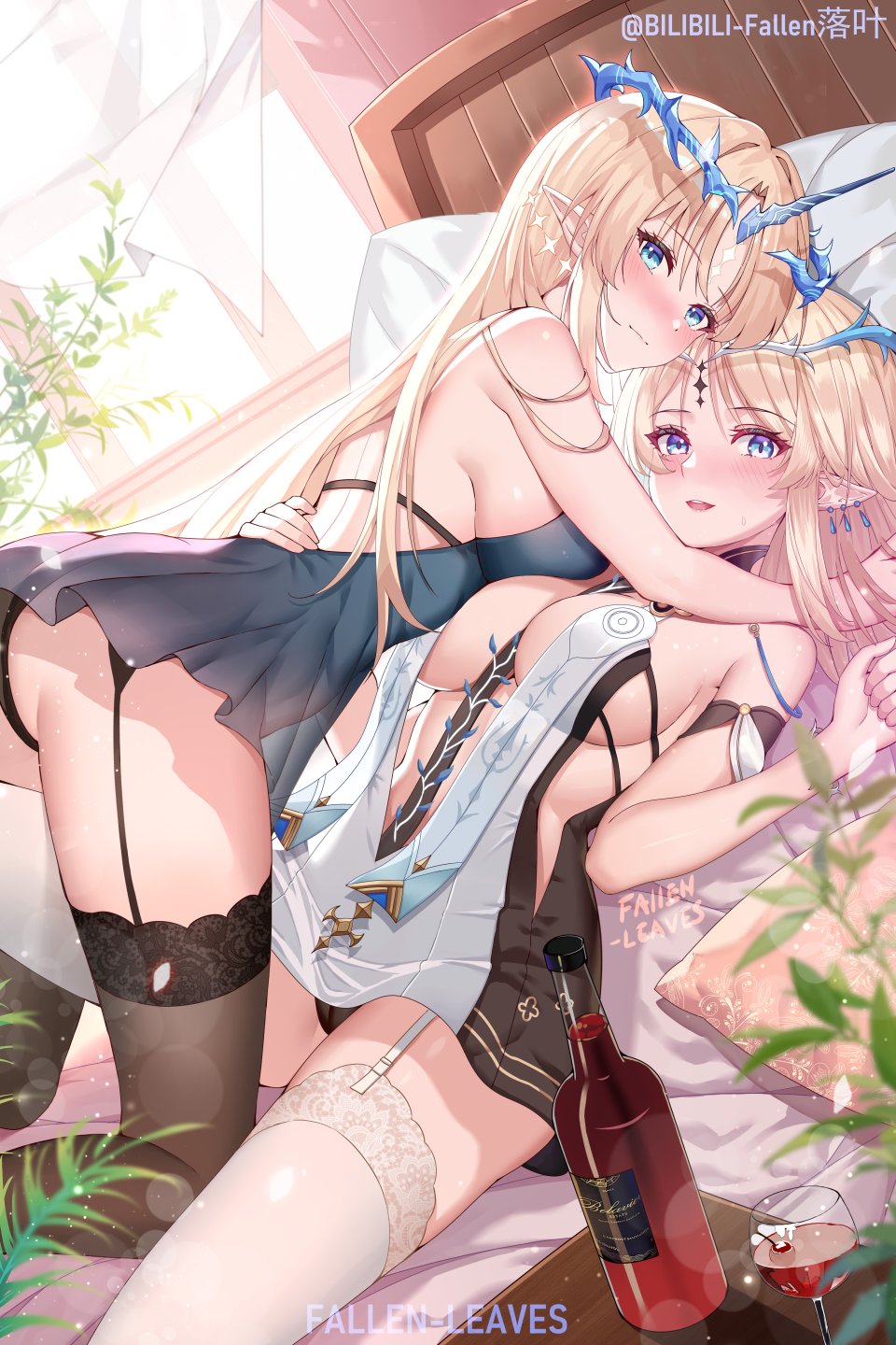 鸣潮 Cartethyia Fleurdelys Fallen-leaves 长发 長身像 视线正对 脸红