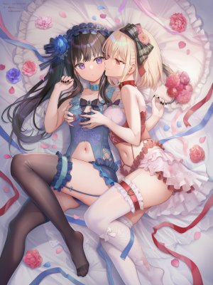 poi氵,女孩子,魅惑的大腿,美少女,少女,百合,莉可丽丝,錦木千束,井之上泷奈,千束×泷奈