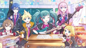 初音ミク,leo/need_miku,鏡音レン,leo/need_len,鏡音リン,leo/need_rin,leo/need_kaito,巡音ルカ,leo/need_luka,leo/need_meiko,世界计划,VOCALOID,itogari,金发,碧眼,青发,领结,手镯,棕色眼