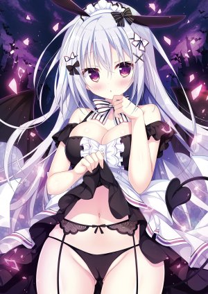 白もち桜,兽耳,cleavage,吊带袜,女仆,胖次,翅膀