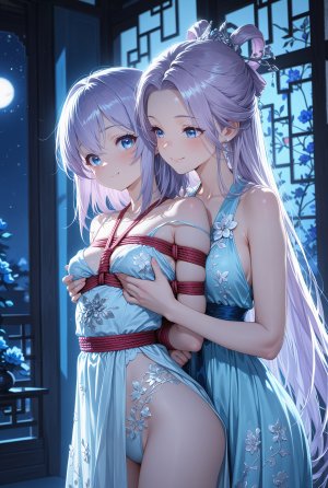 cindyerzz,R-18,女孩子,束缚,紧缚,汉服,中国风,古风,百合,AI生成图