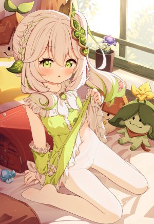 setmen,原神,纳西妲,萝莉,贫乳,发饰,胖次,丝袜,脸红,掀裙