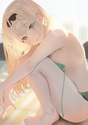 ね鲤,風真いろは,Hololive,水着,泳装