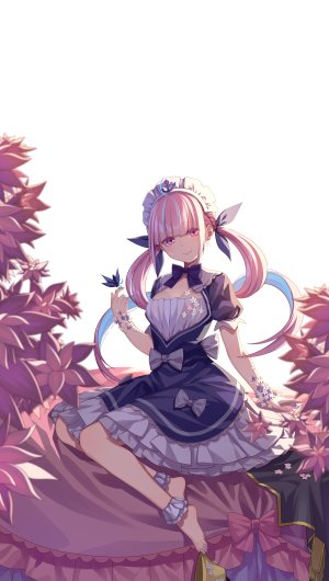 frostcyco,湊あくあ,Hololive,cleavage,女仆