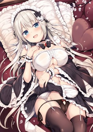 tomoo,breast_hold,cameltoe,吊带袜,女仆,胖次,掀裙,Stockings,黑丝,露点