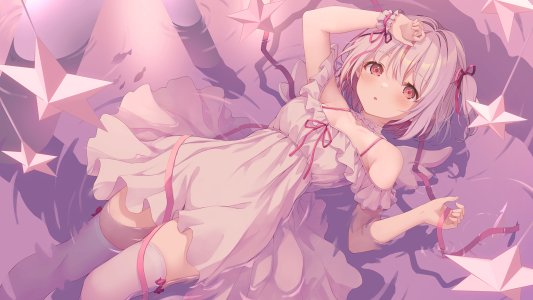 yoshinoryo,aoi_kurumi,独立虚拟YouTuber,连衣裙,No-Bra,丝袜,湿身,翅膀