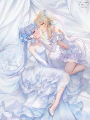 poi氵,女孩子,原神,萤（原神）,GenshinImpact,少女,神里绫华,魅惑的大腿,极上女体,百合