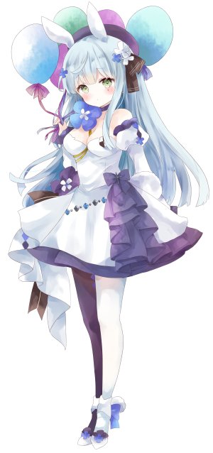 月夜,hk416,少女前線,兽耳,兔耳,连衣裙,No-Bra